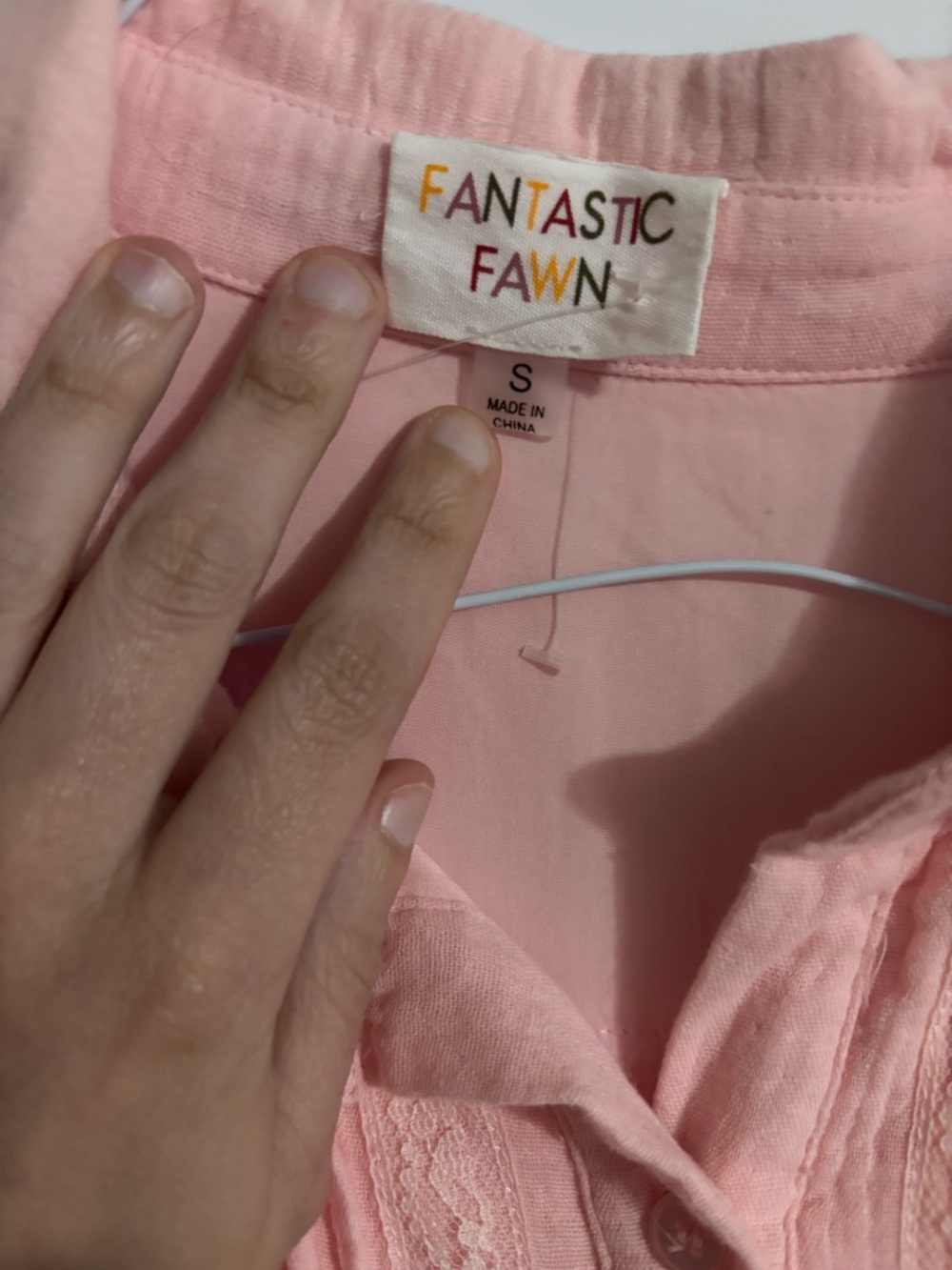 Pink Ruffle Sleeve Button-Front Dress - Picture 3 of 4